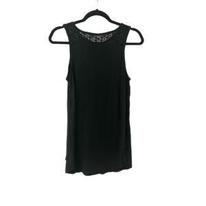 Old Navy Black Sleeveless Tank Lace Accent Size SP